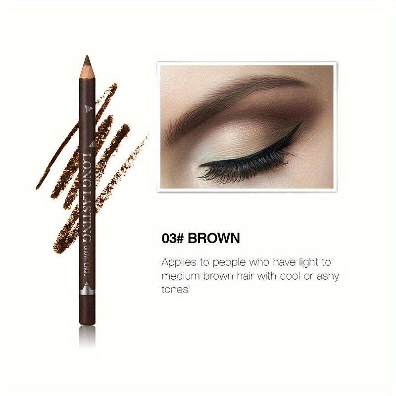 Smudge-Proof Waterproof Eyeliner and Eyebrow Pencil for Easy Application and Long-Lasting Color