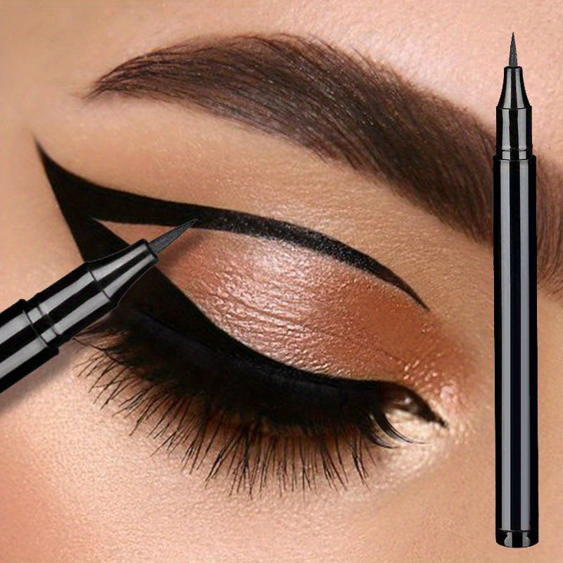 Smooth Matte Black Liquid Eyeliner Pen - Waterproof, Long-Lasting & Quick-Dry For Natural Eye Makeup Eyeliner Waterproof Smudge Proof Waterproof Eyeliner