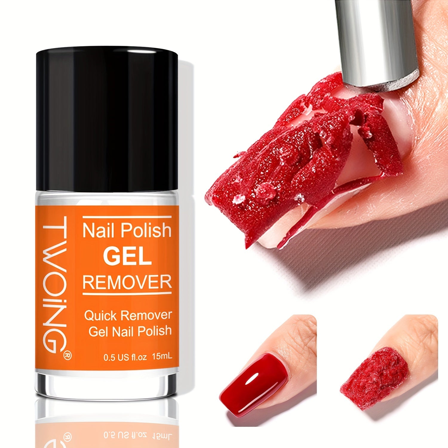 Gel Nail Polish Remover, Quick & Easy Polish Remover In 2-3 Minutes, No Need Soaking Or Wrapping - 0.51oz