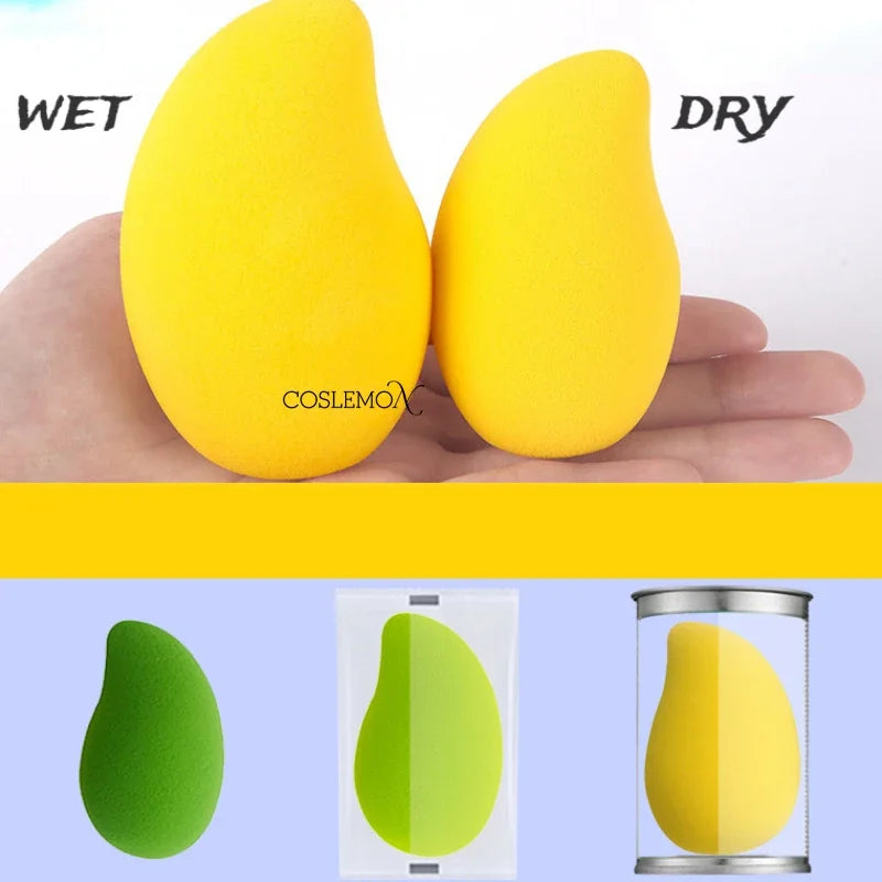 Mango Shape Soft Makeup Cushion Sponge Face Beauty Cosmetic Powder Puff for Foundation Concealer Cream Make Up Egg Blender Tools