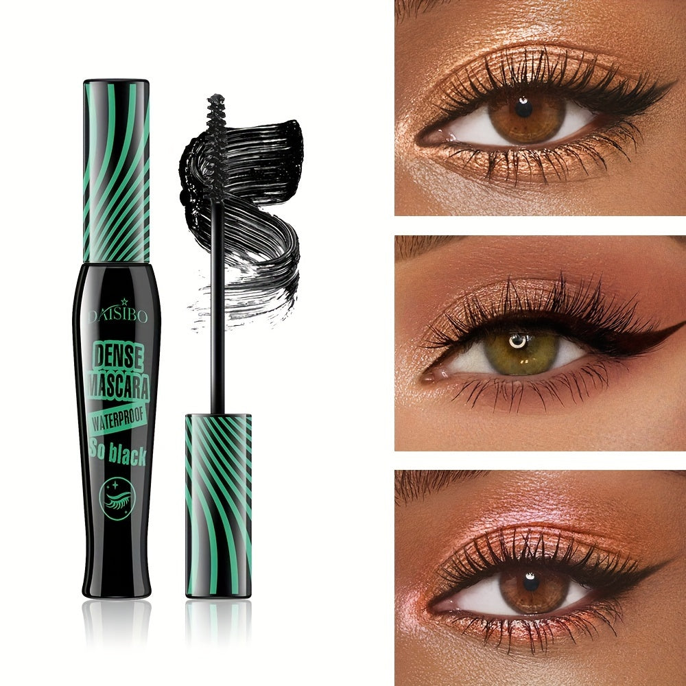 4D Silk Fiber Lash Mascara, Waterproof, Clump-Free, Quick-Dry, for All Skin Types, Black, Volumizing & Lengthening Mascara, Gentle, Easy Removal